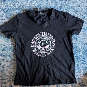 Harley-Davidson Black and Pink Kids Tee